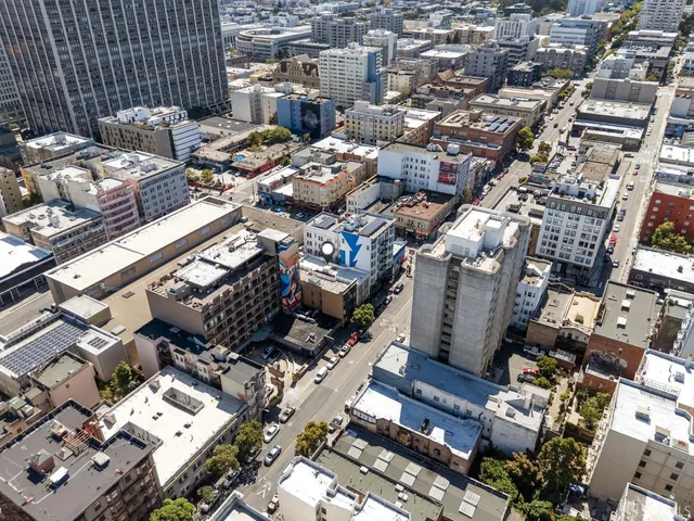 an aerial view of multiple house