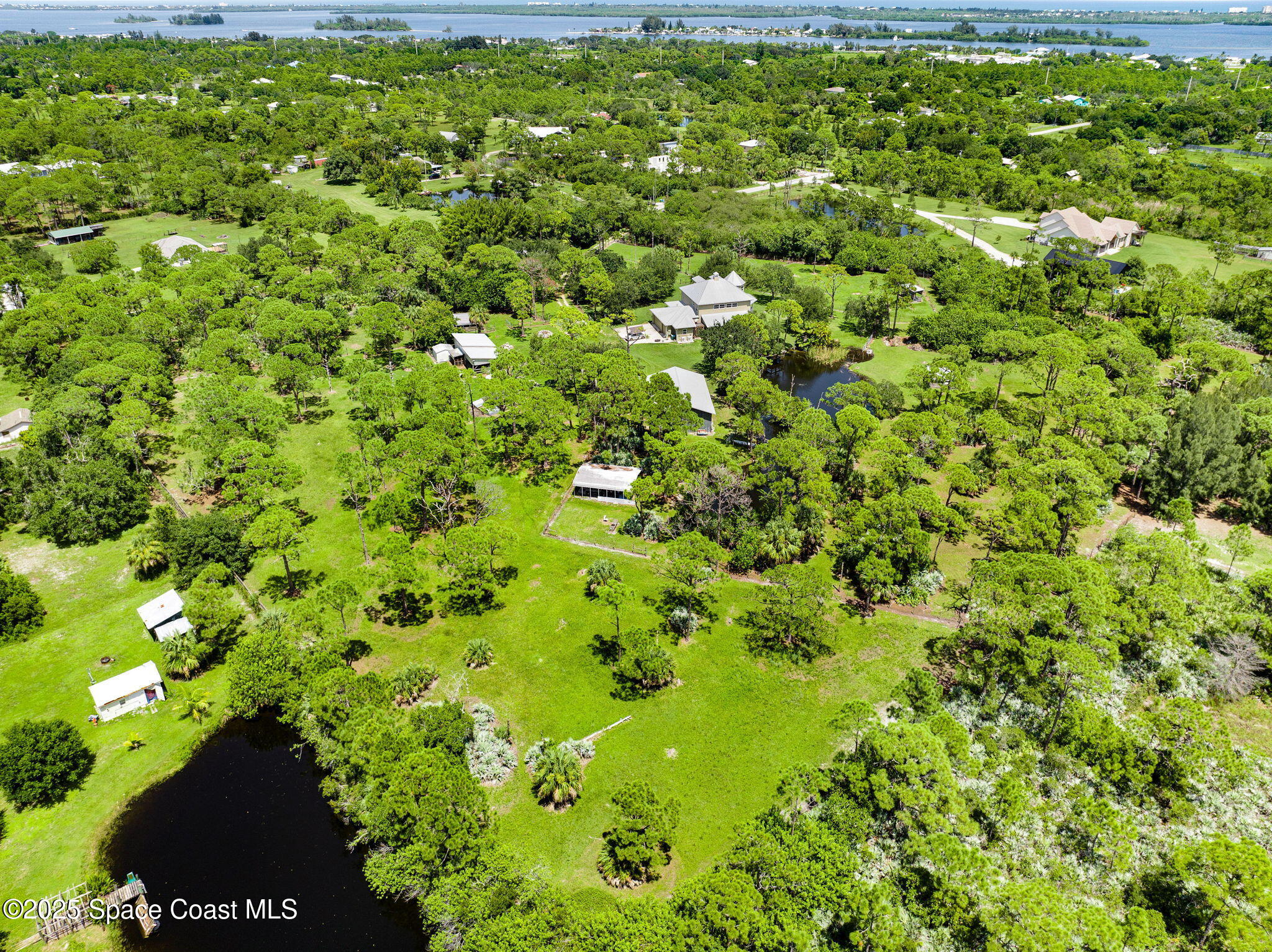 4495 Sand Point Road Grant, FL 32949 - Photo 75 of 87 a view of a big yard