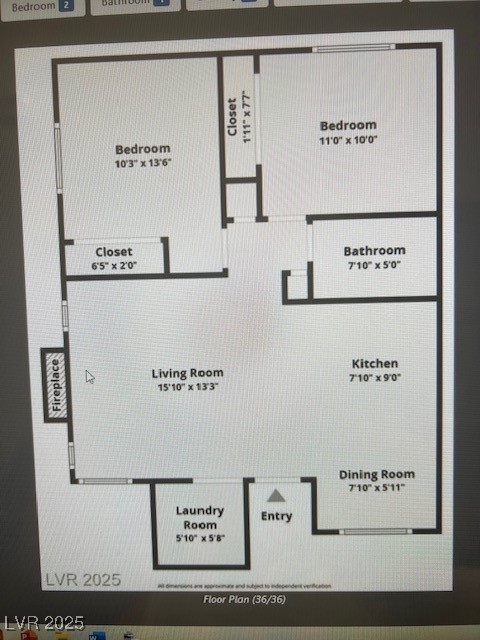 4720 Krissylouise Way, Unit B Las Vegas, NV 89121 - Photo 14 of 14 View of room layout
