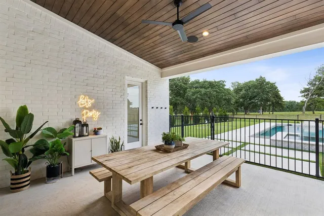 a outdoor space with furniture