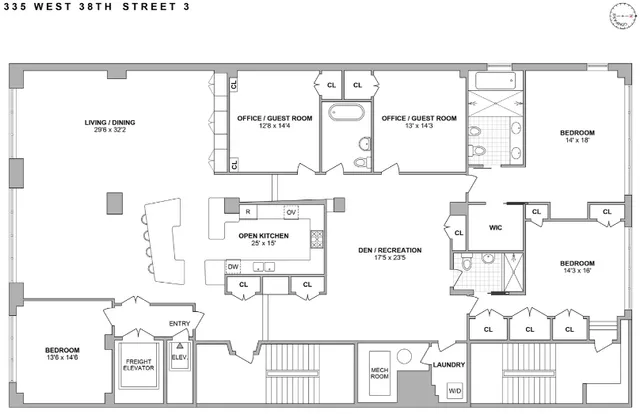 $3,875,000 | 335 West 38th Street, Unit 3 | Hudson Yards