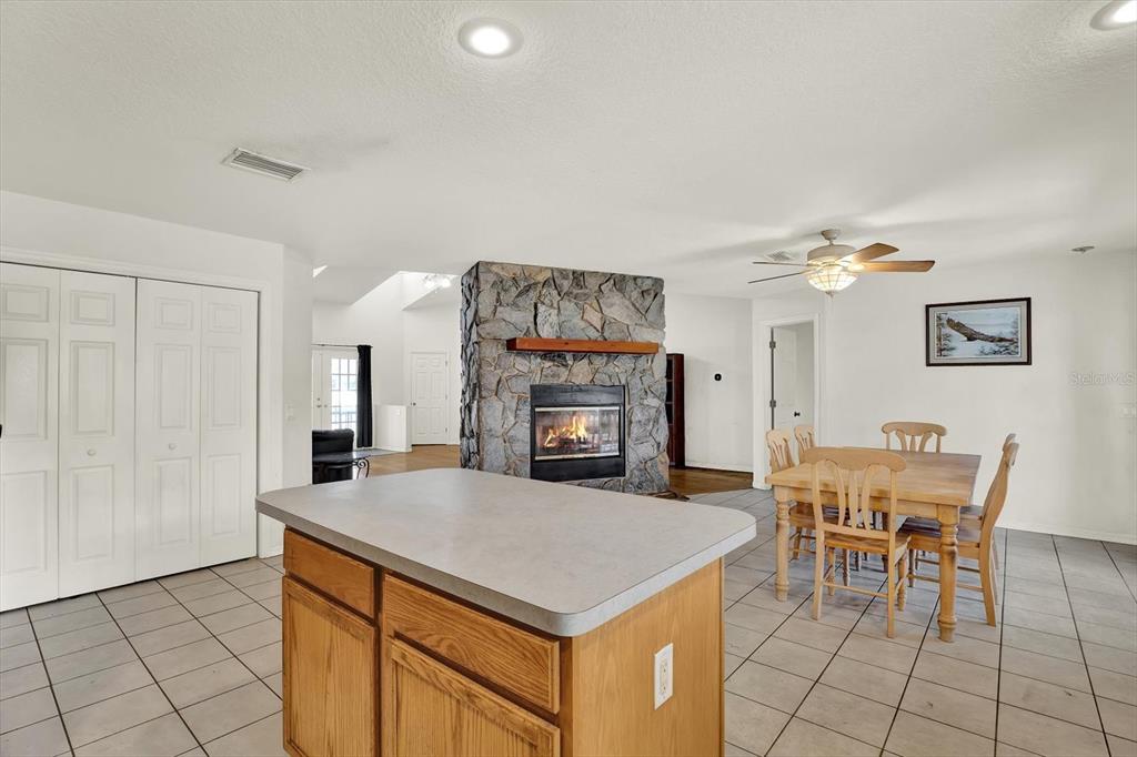 8240 Neda Street Spring Hill, FL 34606 - Photo 16 of 53 a living room with furniture and a fireplace