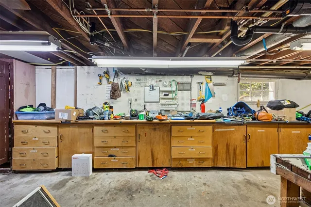 a view of storage and utility room