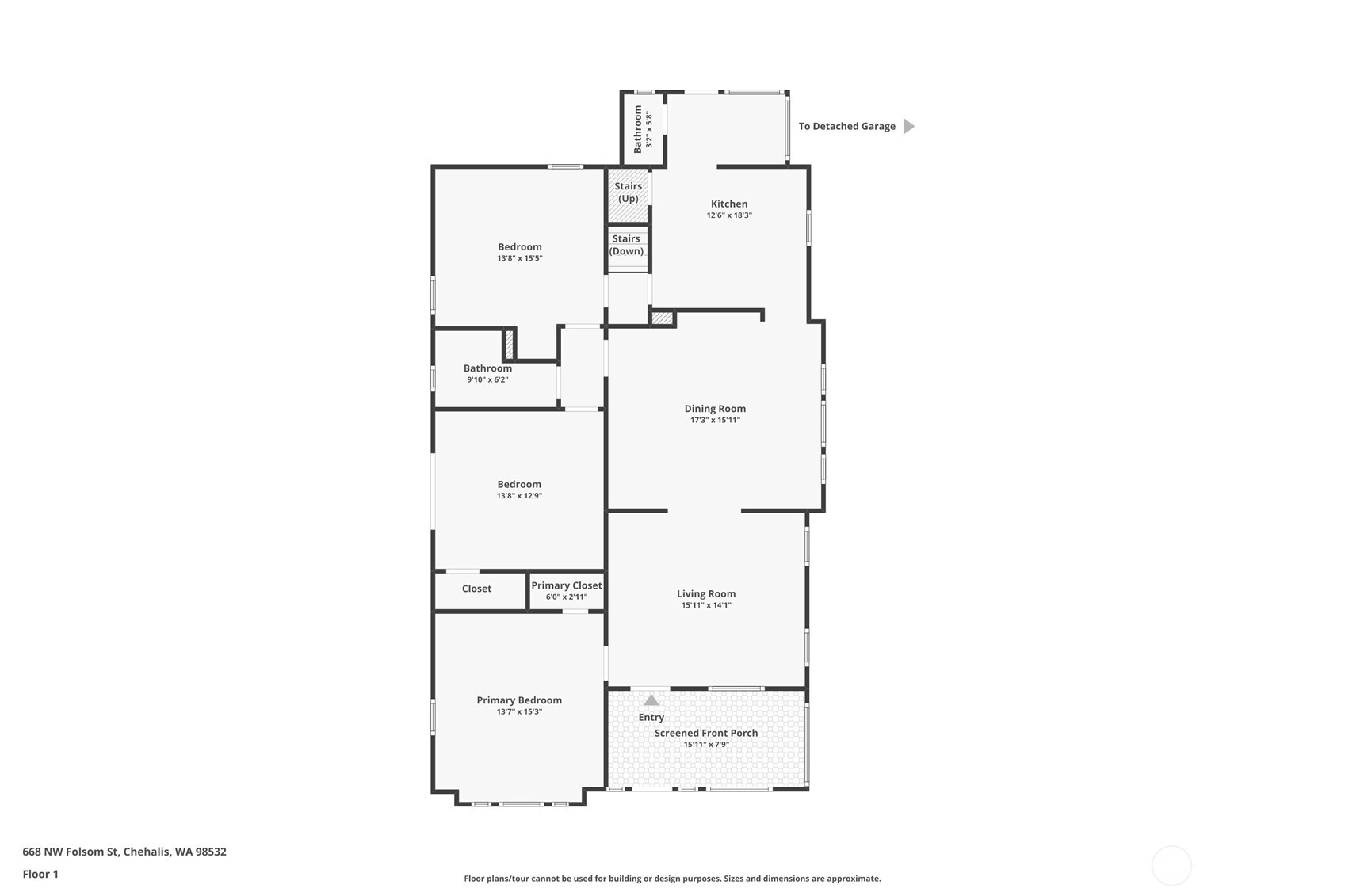 668 Northwest Folsom Street Chehalis, WA 98532 - Photo 31 of 34 a picture of a floor plan
