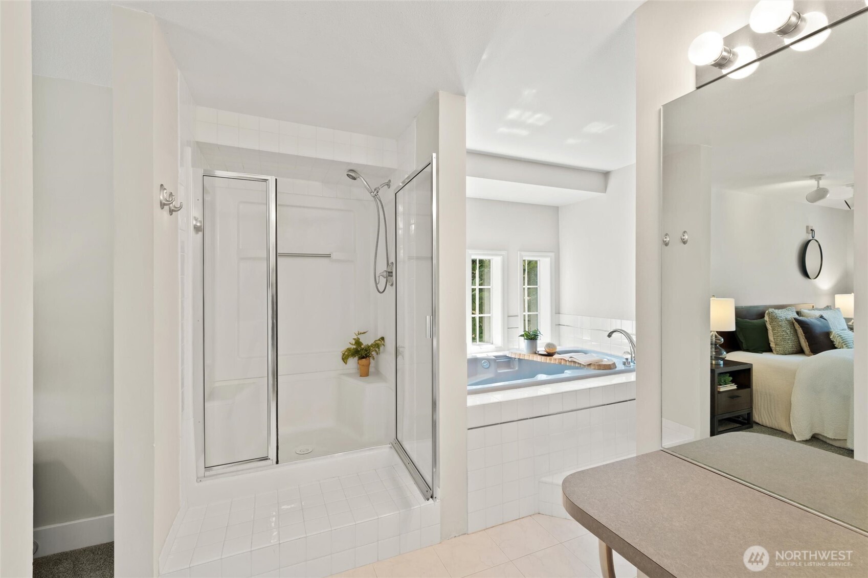 706 Fieldston Road Bellingham, WA 98225 - Photo 25 of 40 a bathroom with a sink and mirror with toilet