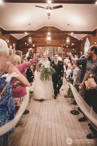 a view of a street with a building in the background
