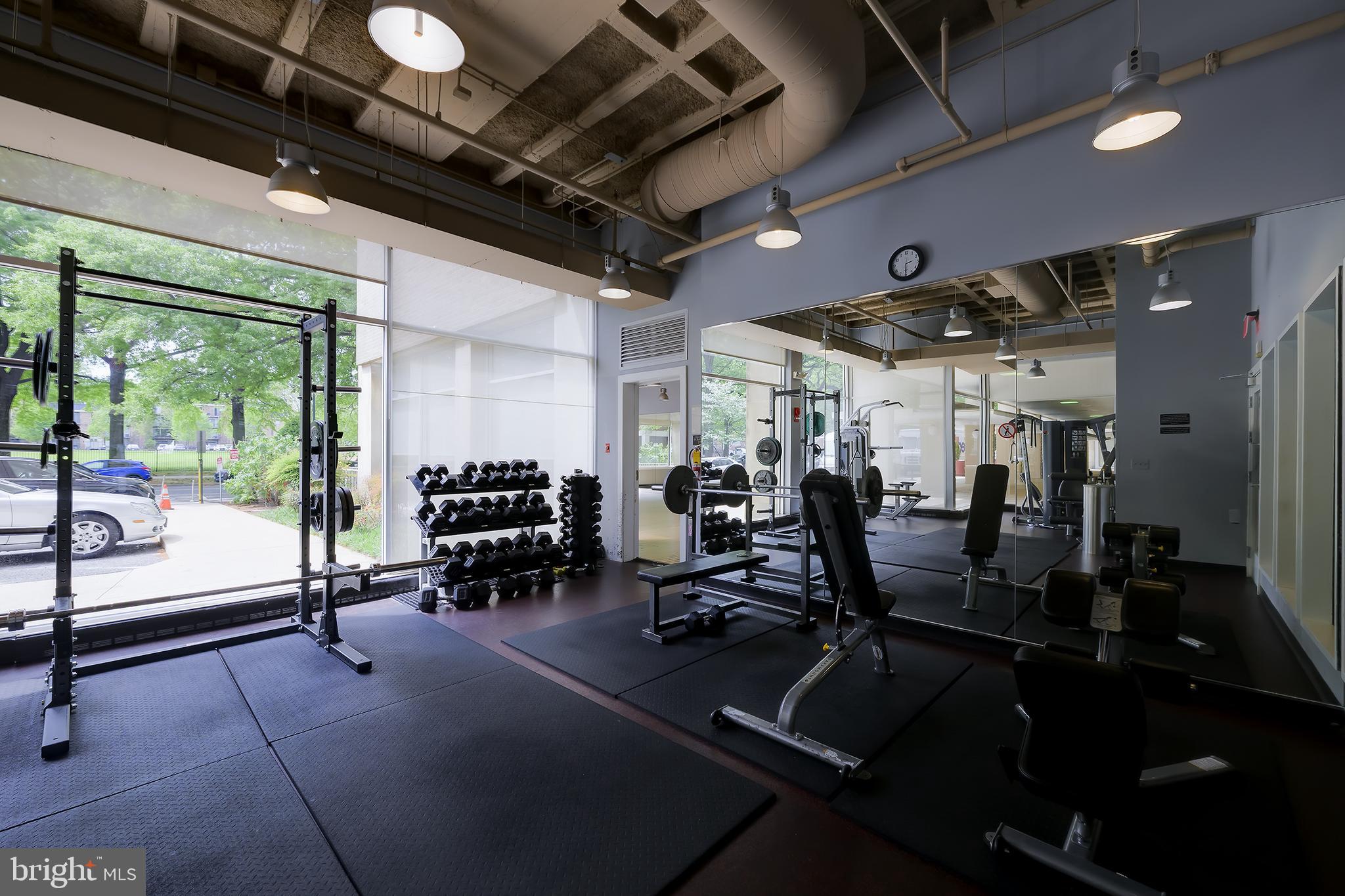 800 4th Street Southwest, Unit N518 Washington, DC 20024 - Photo 23 of 26 a view of a room with gym equipment