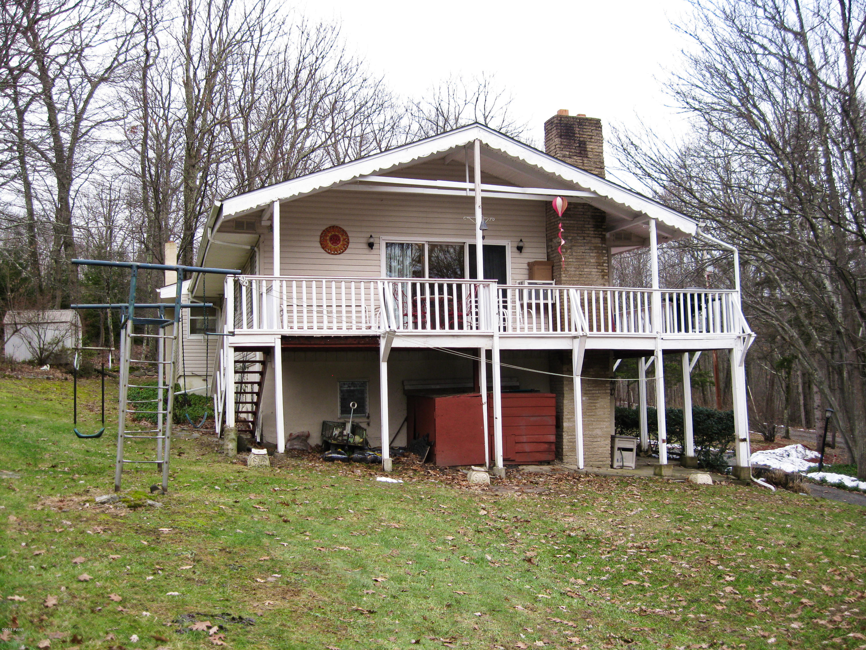 119 Ritz Drive Dingmans Ferry, PA 18328 - Photo 3 of 22 Large Side Deck and Yard