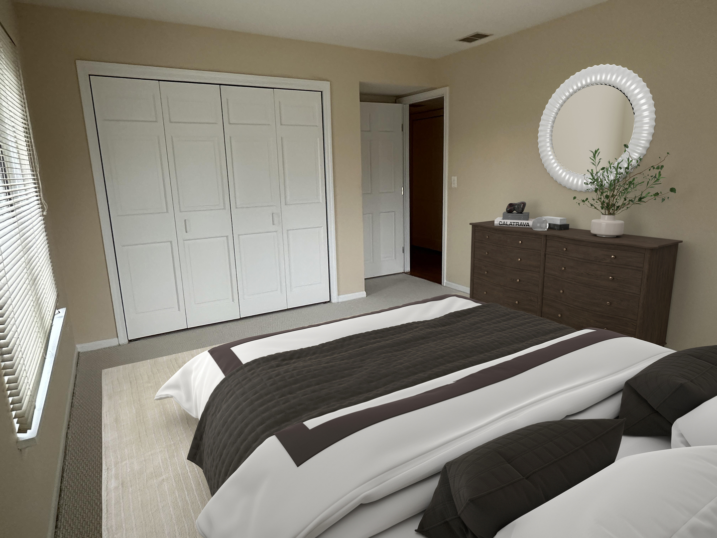 308 North Happ Road, Unit 110 Northfield, IL 60093 - Photo 14 of 18 a bedroom with a bed and a dresser
