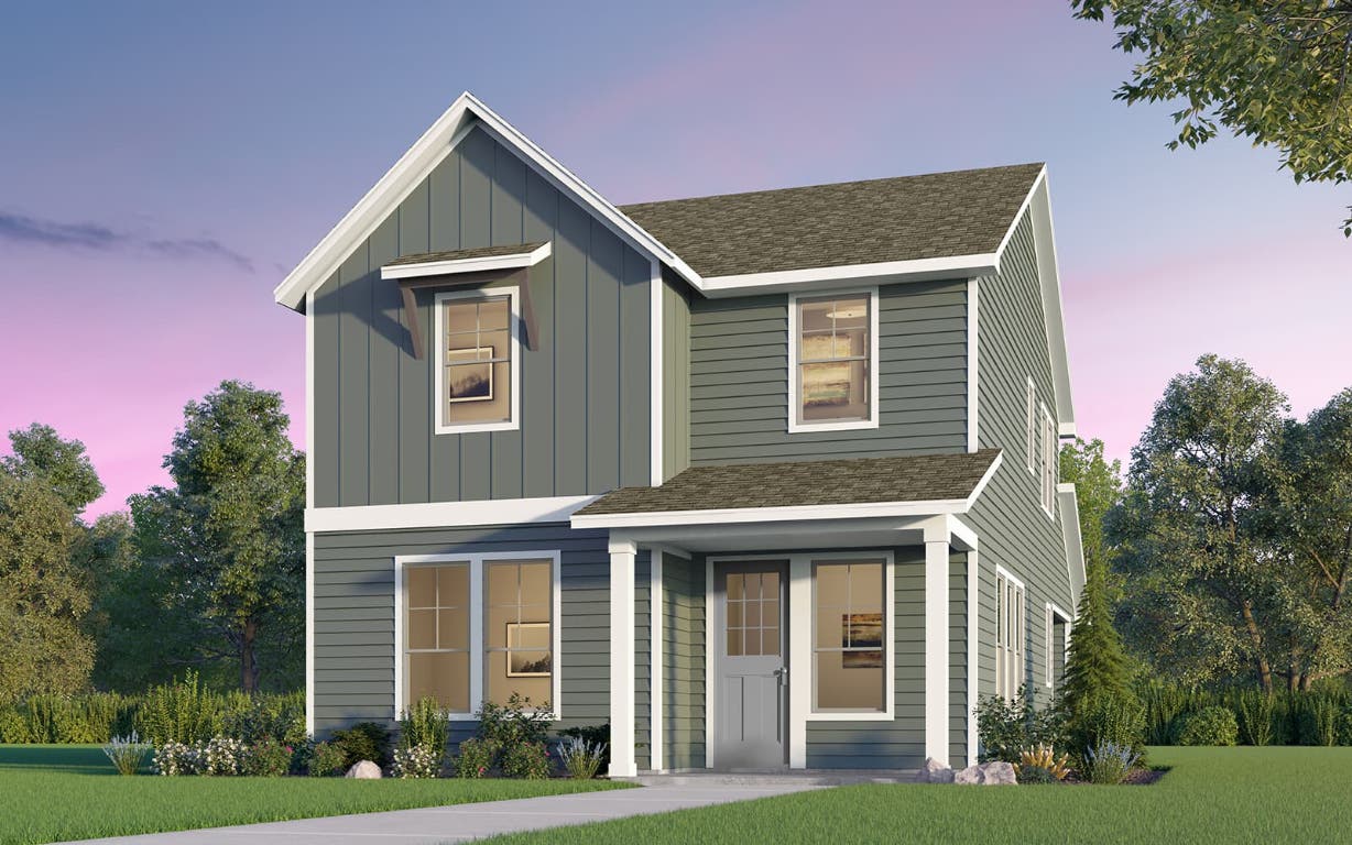 8304 Springsteen Drive Austin, TX 78744 - Photo 1 of 1 View of front of home with a lawn, a shingled roof, and board and batten siding