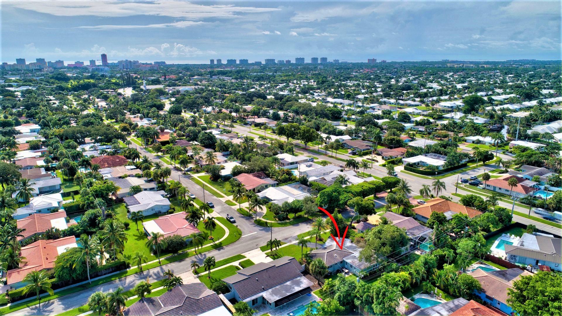 501 Southwest 8th Terrace Boca Raton, FL 33486 - Photo 27 of 28 Aerial East Boca south ocean skyline