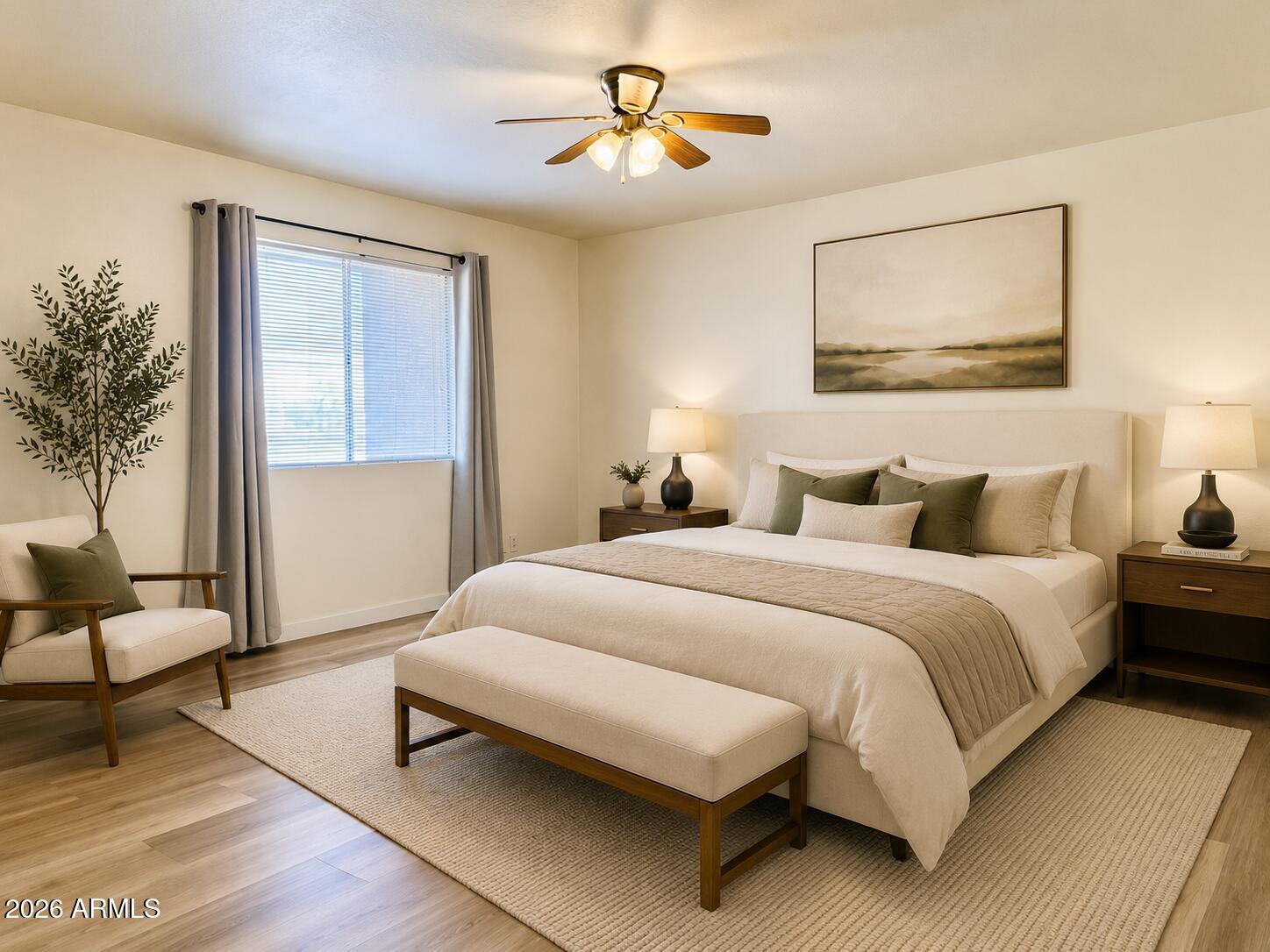 4213 West Calavar Road Phoenix, AZ 85053 - Photo 9 of 20 Master Bedroom Virtually Staged
