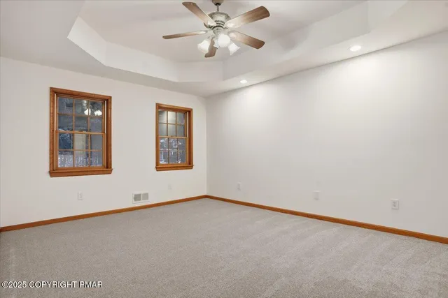 an empty room with an entryway door