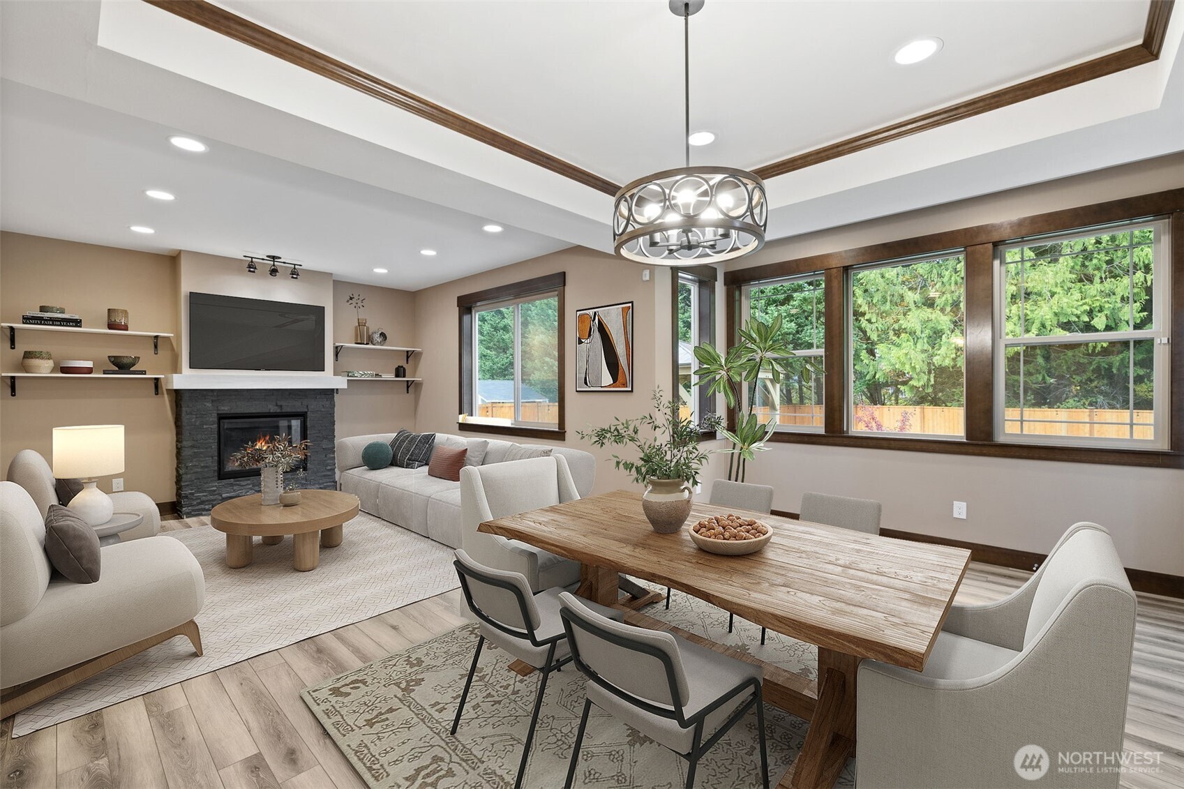 12801 218th Place Southeast Snohomish, WA 98296 - Photo 4 of 38 a view of a dining room with furniture window and outside view