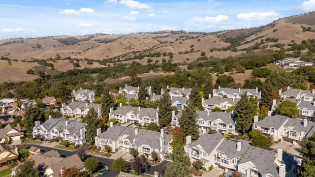 an aerial view of a city