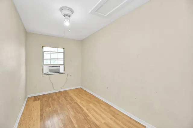 an empty room with a window