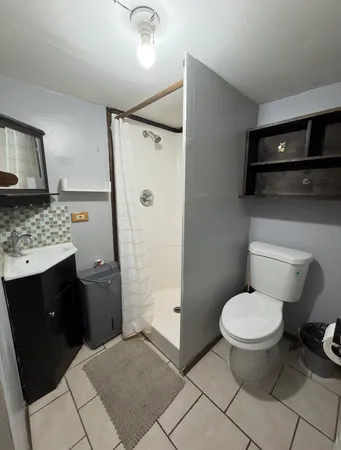 a utility room with cabinets
