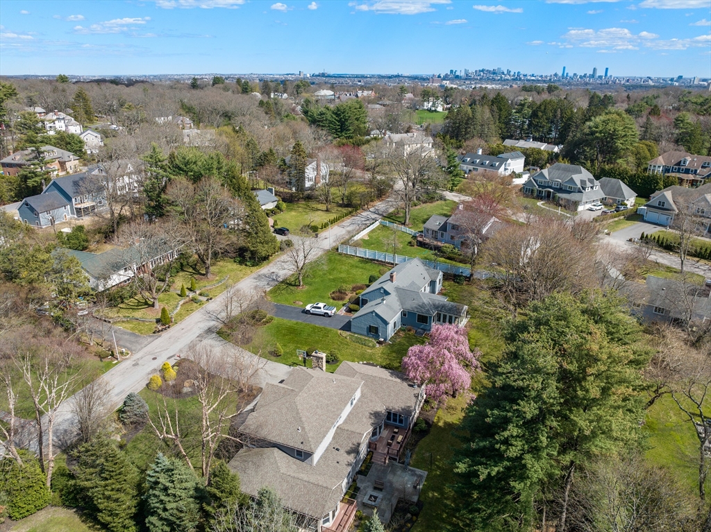 22 Crestview Road Belmont, MA 02478 - Photo 36 of 36 an aerial view of a houses with a swimming pool