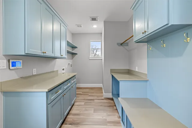 a sink with a mirror