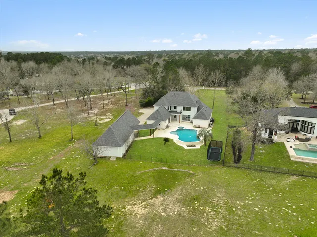 a view of a lake in middle of the town