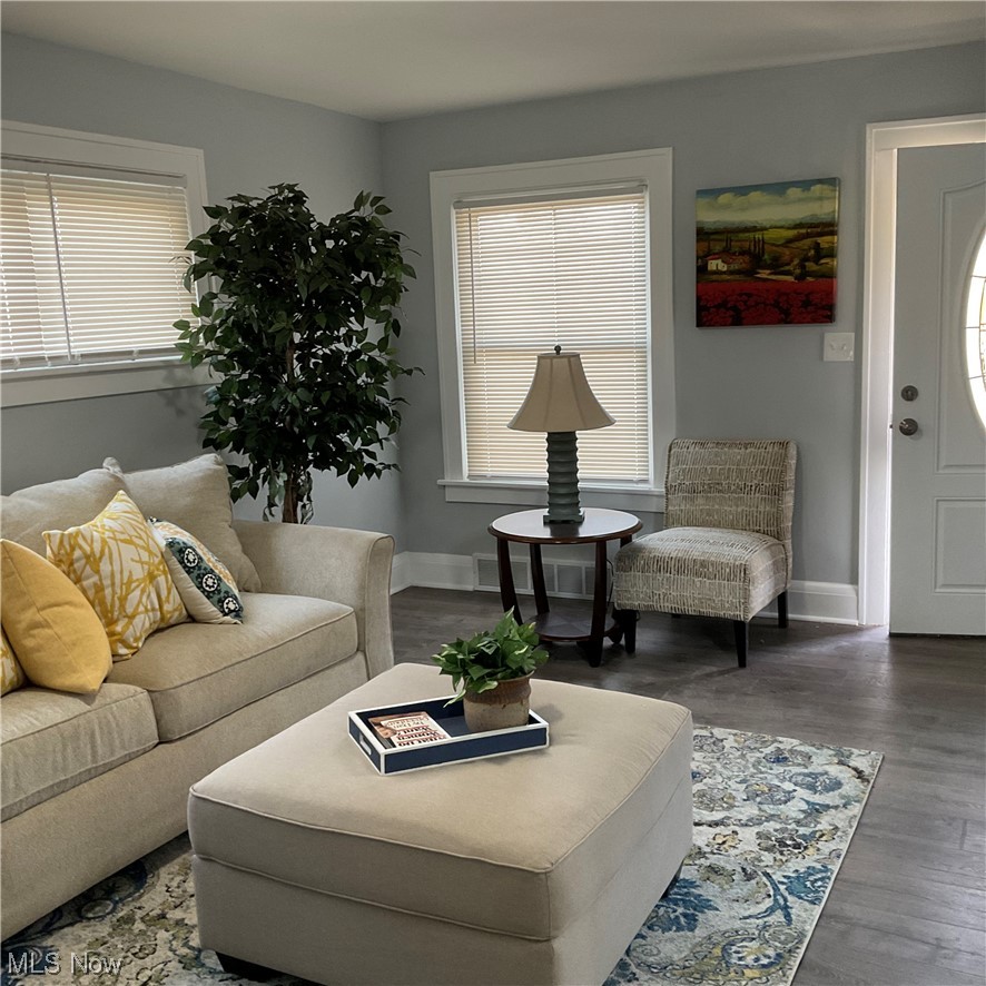 1058 Yellowstone Road Cleveland Heights, OH 44121 - Photo 6 of 28 Living room with dark hardwood / wood-style flooring