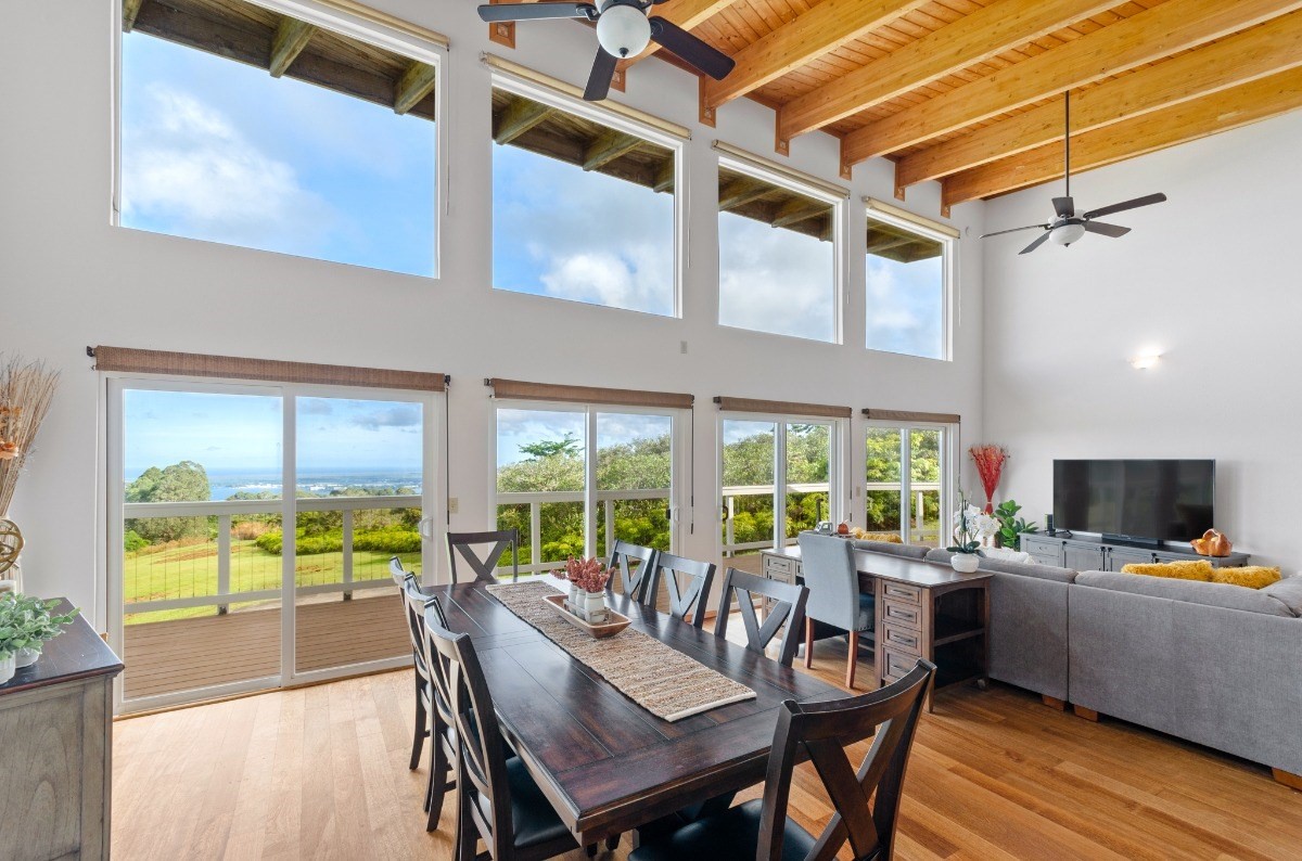 2100 Kaiwiki Road Hilo, HI 96720 - Photo 4 of 29 a view of a dining room with furniture window and outside view