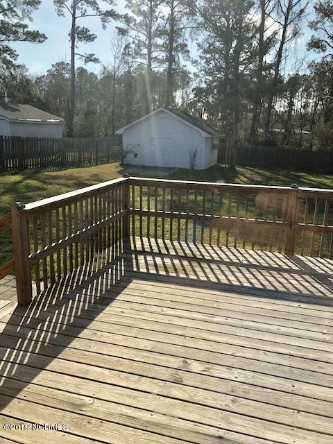 136 Swan Point Road Sneads Ferry, NC 28460 - Photo 19 of 24 Deck & Storage