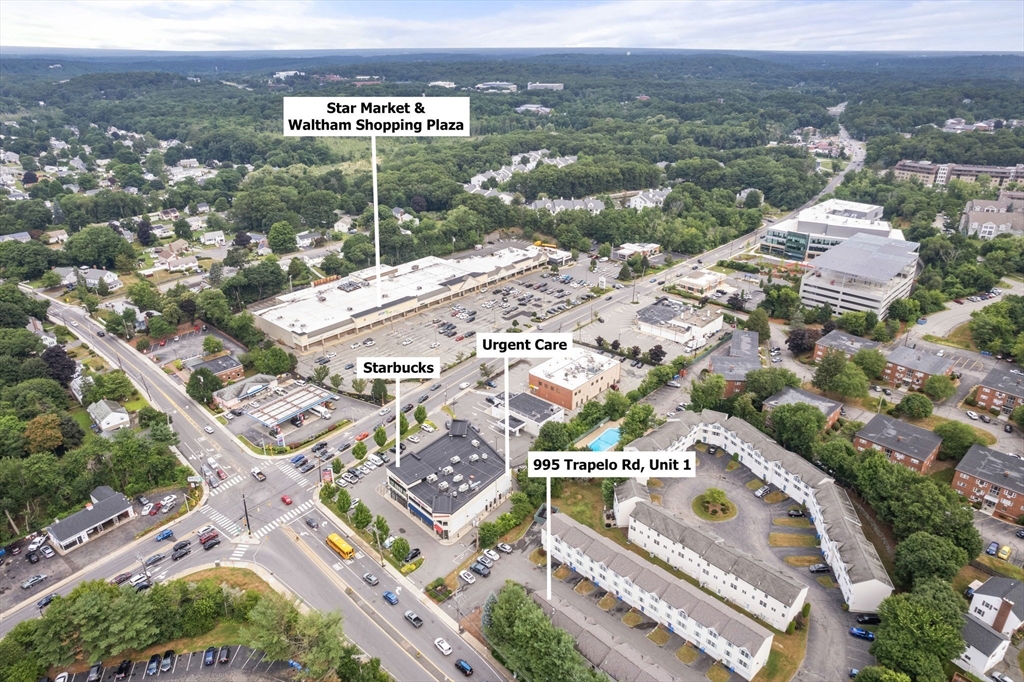 995 Trapelo Road, Unit 1 Waltham, MA 02452 - Photo 18 of 19 an aerial view of a city