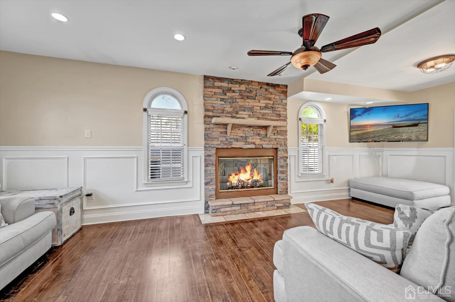 40 Grace Drive Old Bridge, NJ 08857 - Photo 11 of 41 a living room with furniture and a fireplace