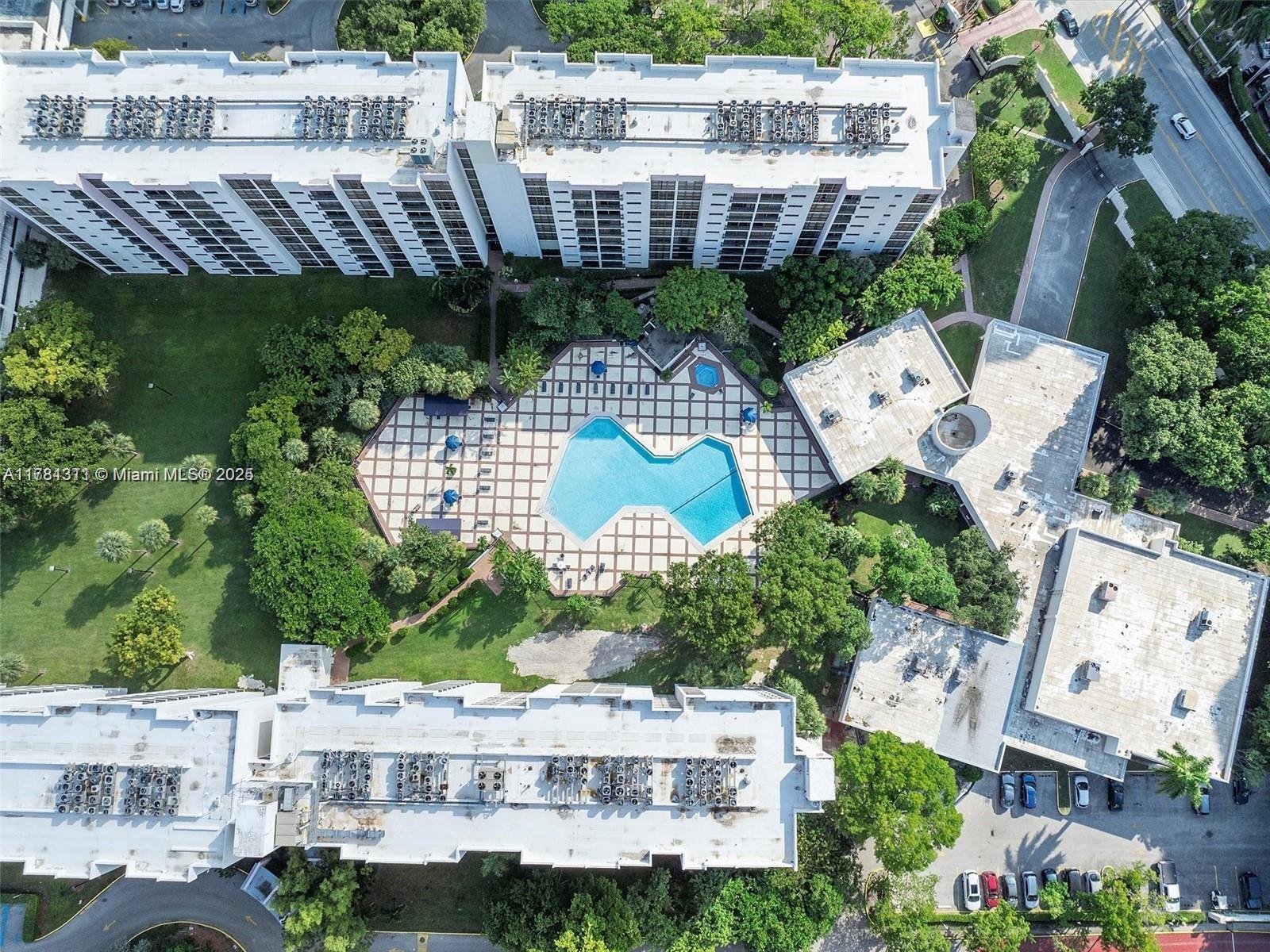 17011 North Bay Road, Unit 701 Sunny Isles Beach, FL 33160 - Photo 29 of 41 an aerial view of a house with a garden and outdoor space