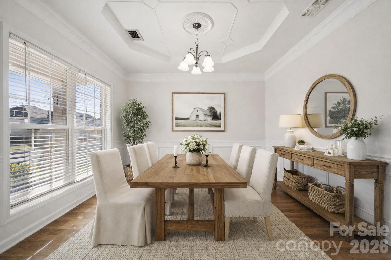 2015 Terrapin Street Indian Trail, NC 28079 - Photo 5 of 30 a view of a dining room with furniture window and wooden floor