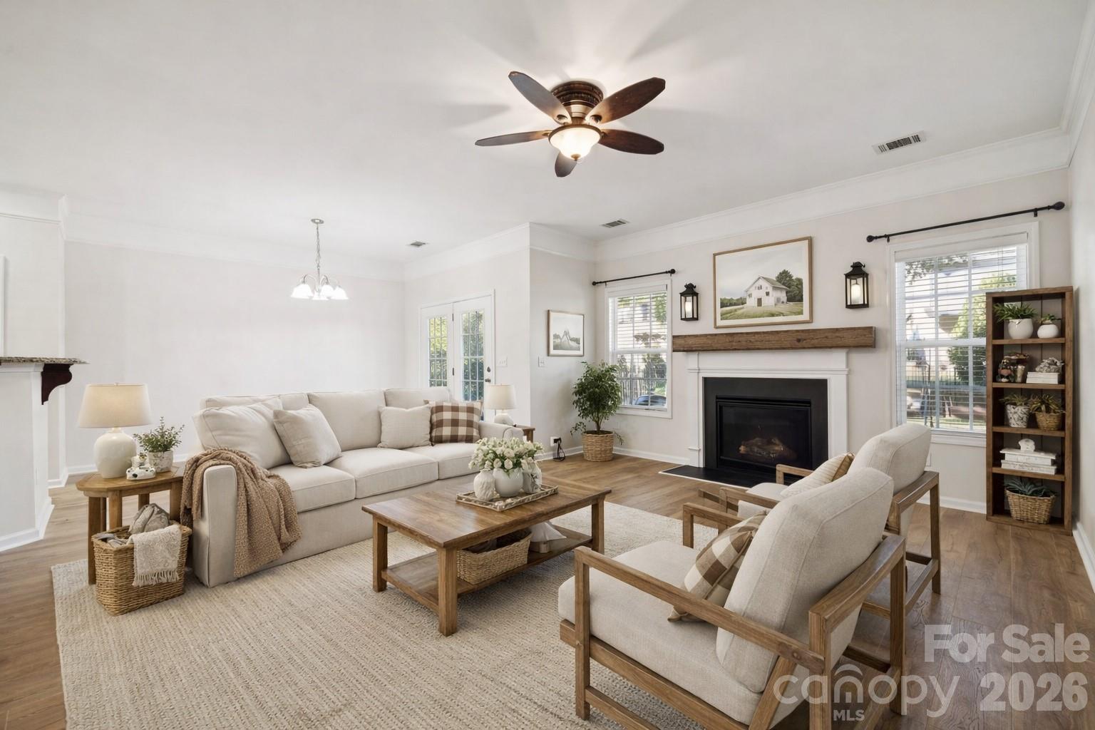 2015 Terrapin Street Indian Trail, NC 28079 - Photo 8 of 30 a living room with furniture and a fireplace