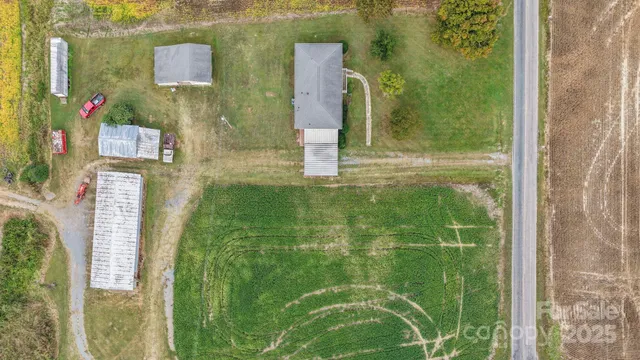 a view of a yard with an outdoor space