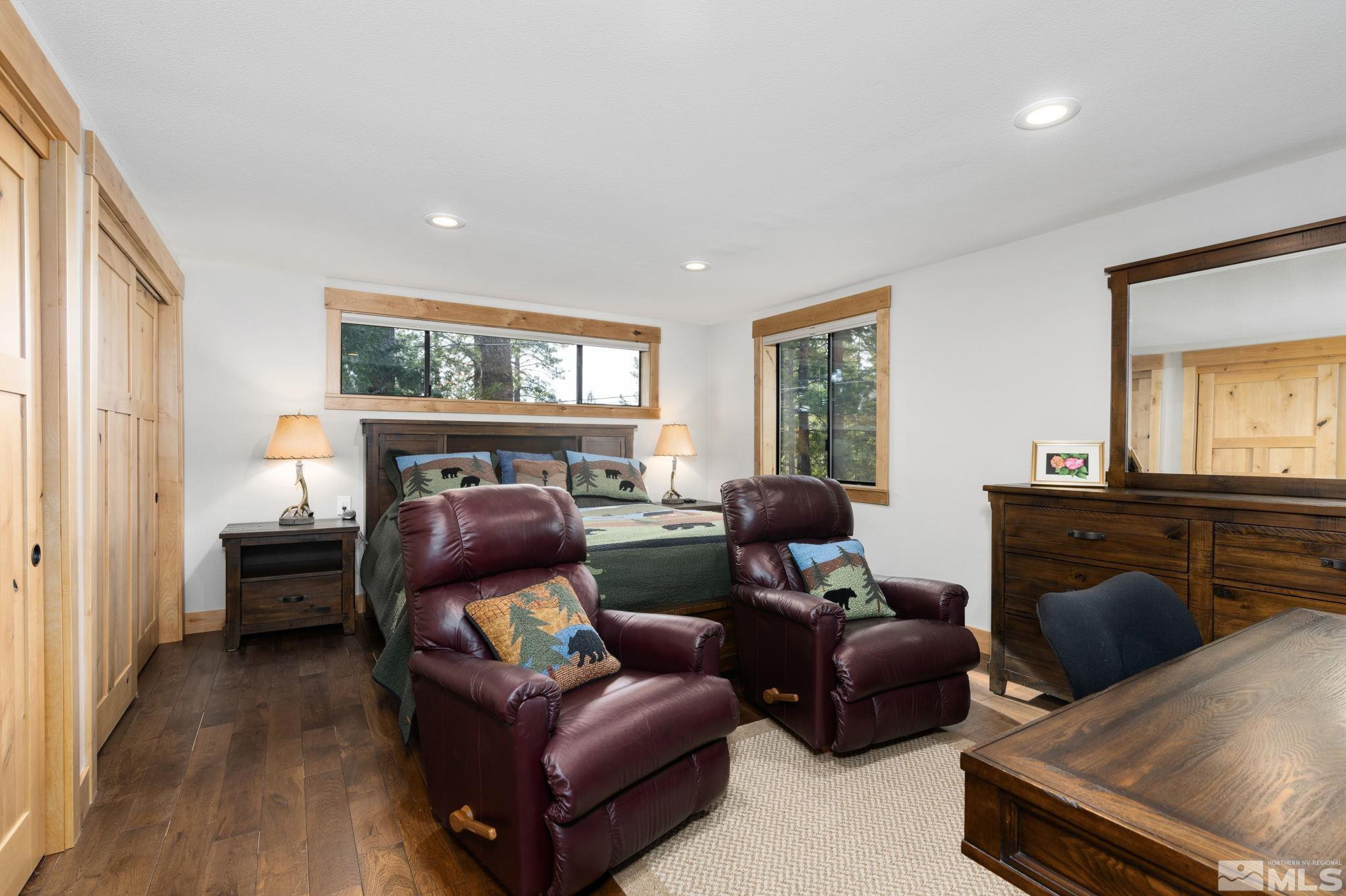 209 Sugar Zephyr Cove, NV 89448 - Photo 32 of 40 a living room with furniture and a fireplace