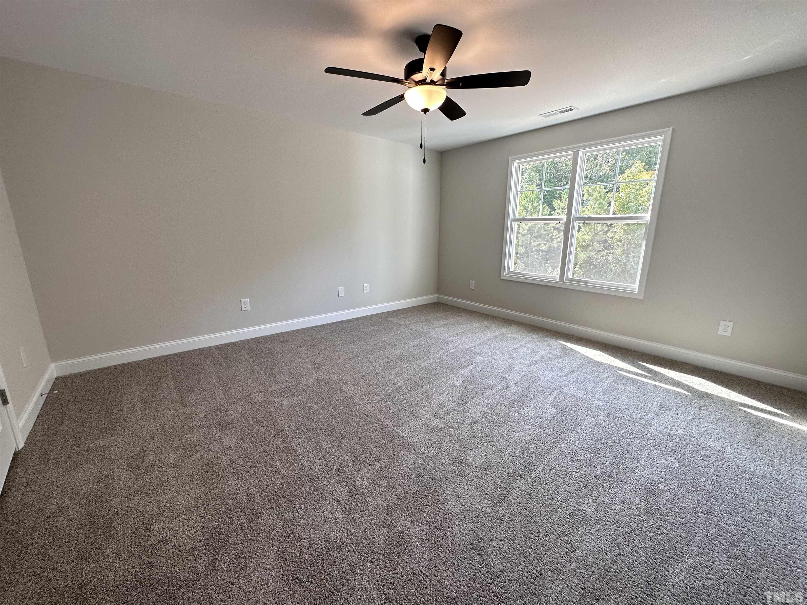 386 Jackson Pond Drive Smithfield, NC 27577 - Photo 4 of 10 an empty room with windows and ceiling fan