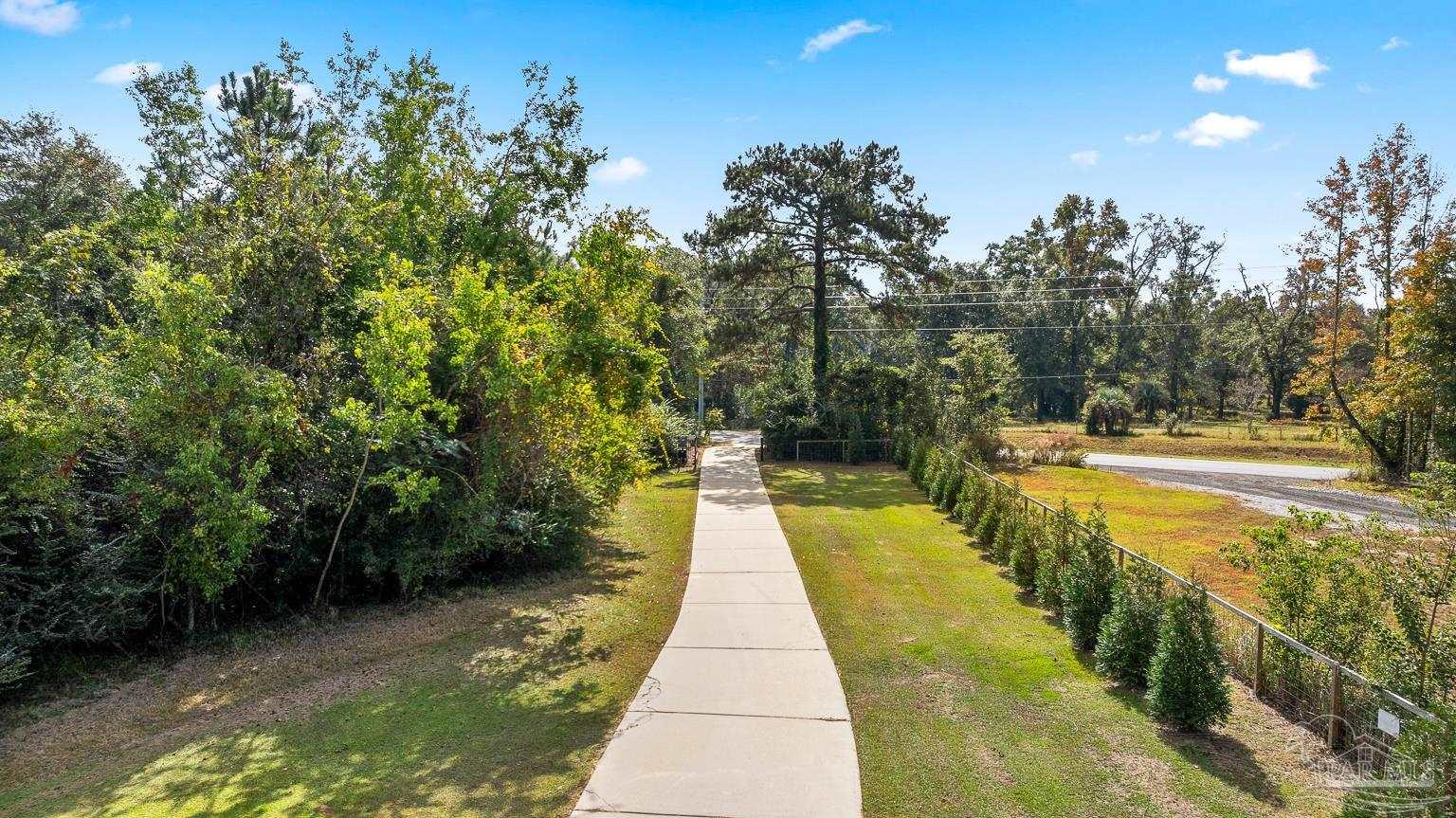 3550 Molino Road Molino, FL 32577 - Photo 62 of 68 a view of swimming pool with trees in the background