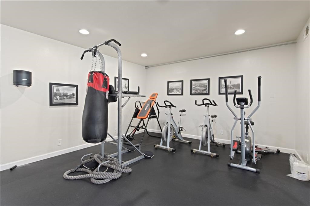 2020 South Congress Avenue, Unit 1216 Austin, TX 78704 - Photo 28 of 33 a view of a room with gym equipment