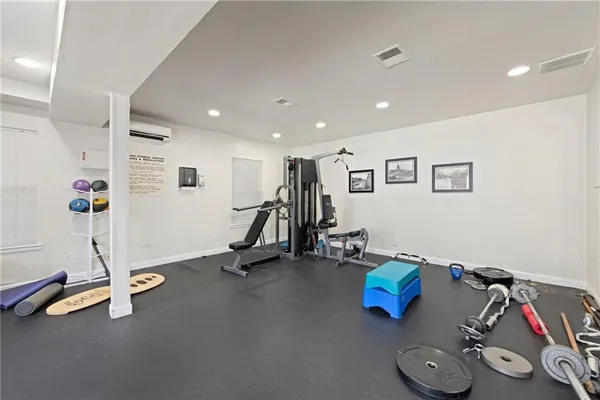 a front view of house with outdoor space swimming pool and outdoor seating