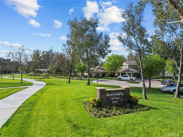 a view of a park with tree s
