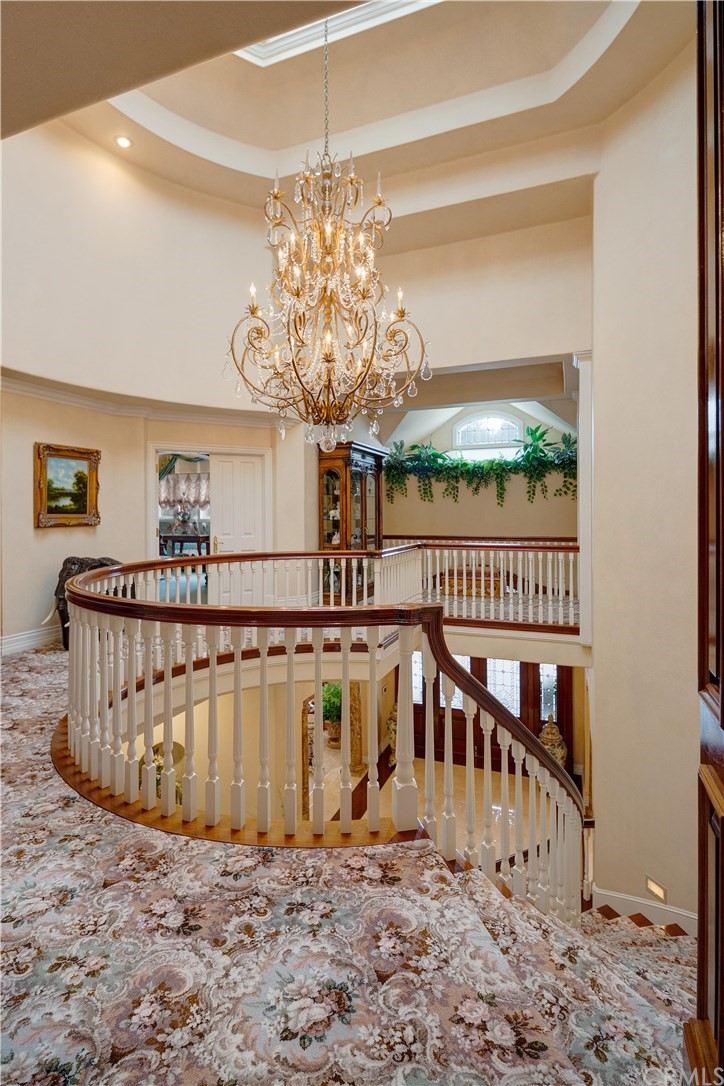 15733 Juniper Peak Road Weed, CA 96094 - Photo 60 of 74 a view of a balcony with a chandelier