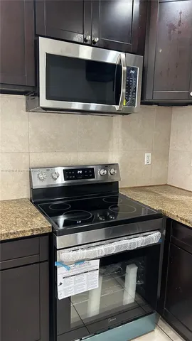 a stove top oven sitting inside of a kitchen