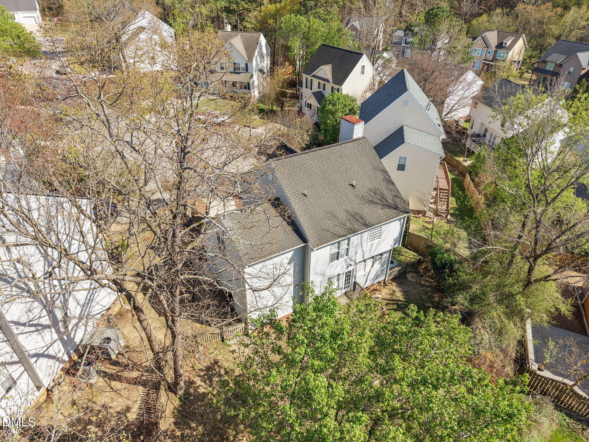 9220 Pennythorne Court Raleigh, NC 27615 - Photo 46 of 49 an aerial view of a house with a yard