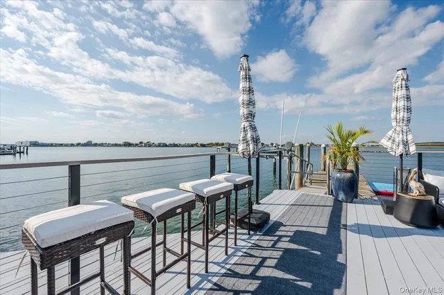 a view of a balcony with an outdoor space