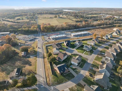 an aerial view of a city
