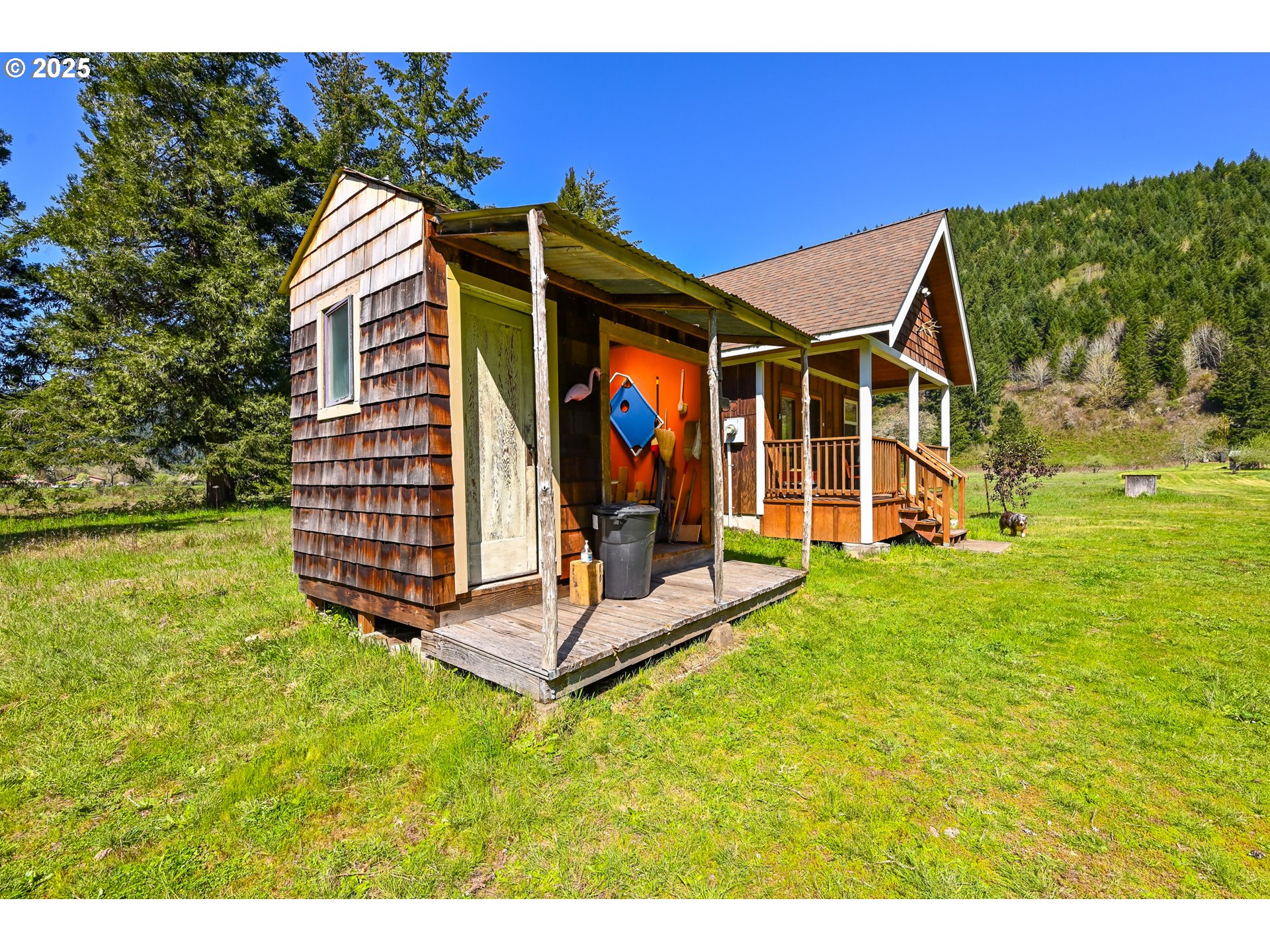 38305 Lower Brice Creek Road Dorena, OR 97434 - Photo 15 of 40 a view of a house with backyard