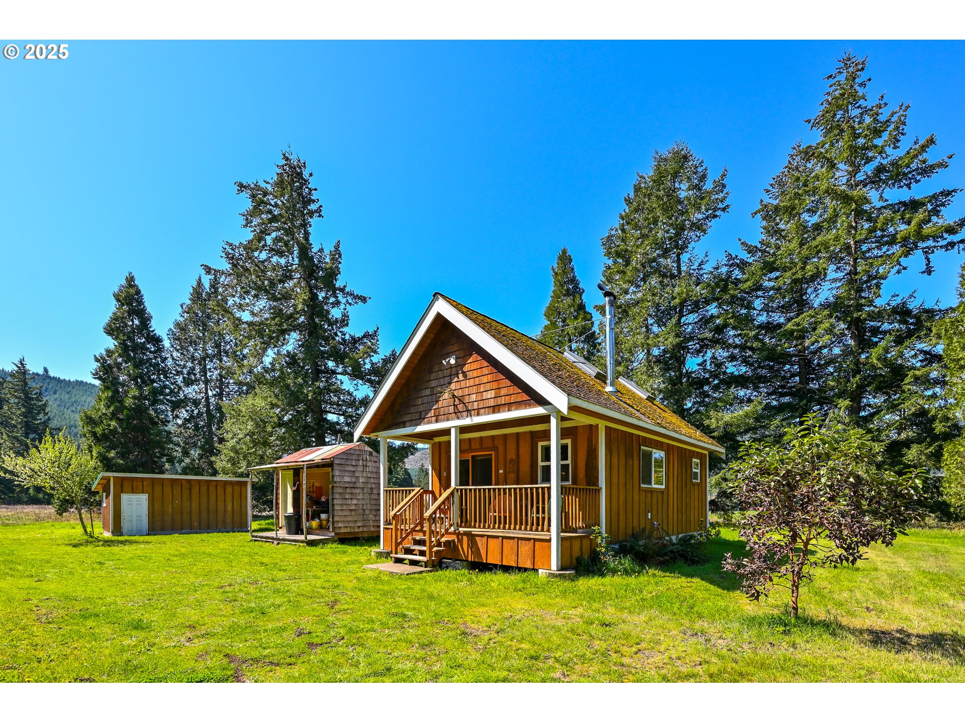 38305 Lower Brice Creek Road Dorena, OR 97434 - Photo 2 of 40 a view of a house with yard