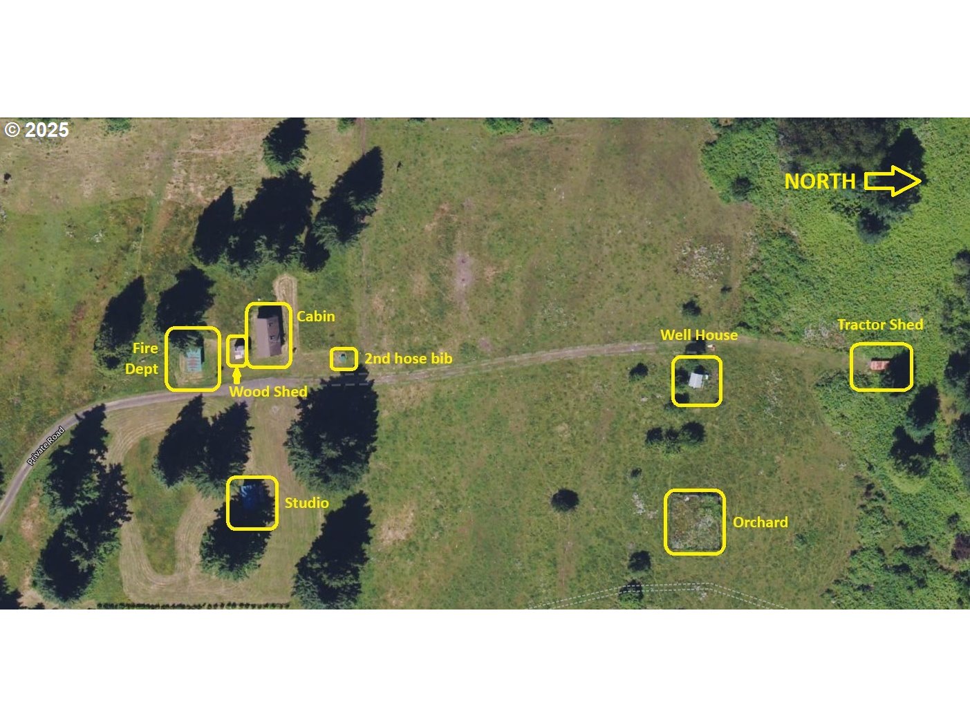 38305 Lower Brice Creek Road Dorena, OR 97434 - Photo 29 of 40 an aerial view of a residential apartment building with a yard