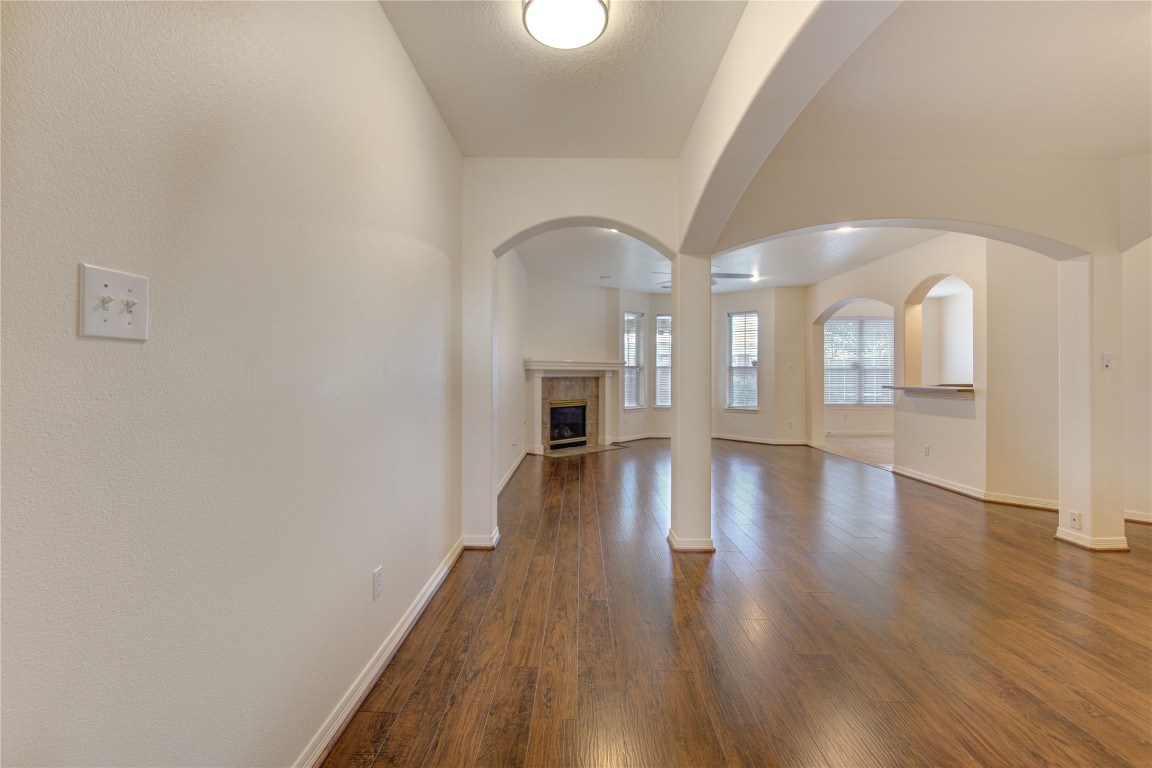 7611 South Linpar Court Houston, TX 77040 - Photo 6 of 49 a view of a kitchen with wooden floor and a kitchen