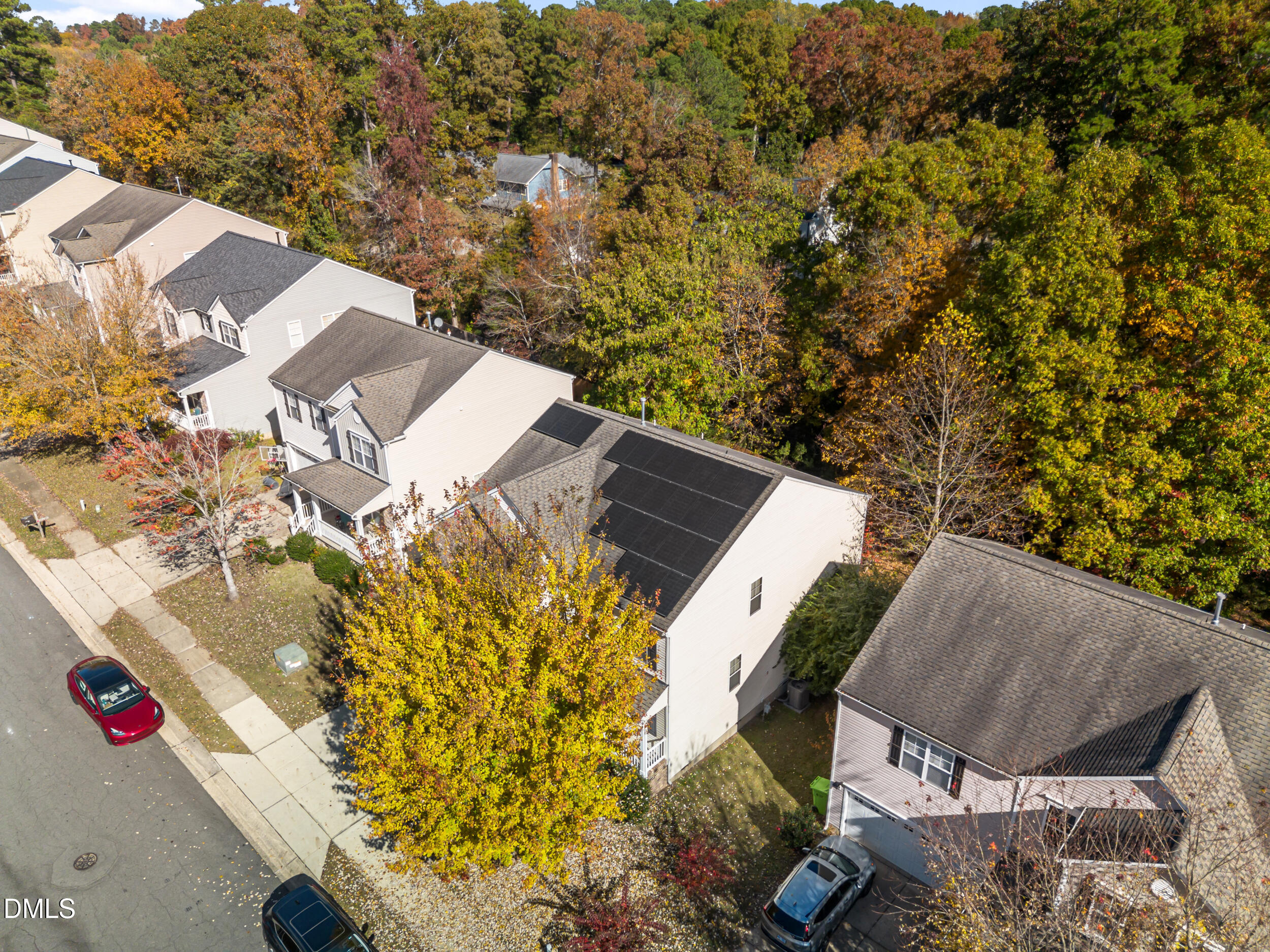 3748 Charleston Park Drive Raleigh, NC 27604 - Photo 32 of 34 an aerial view of a house with a yard and garden