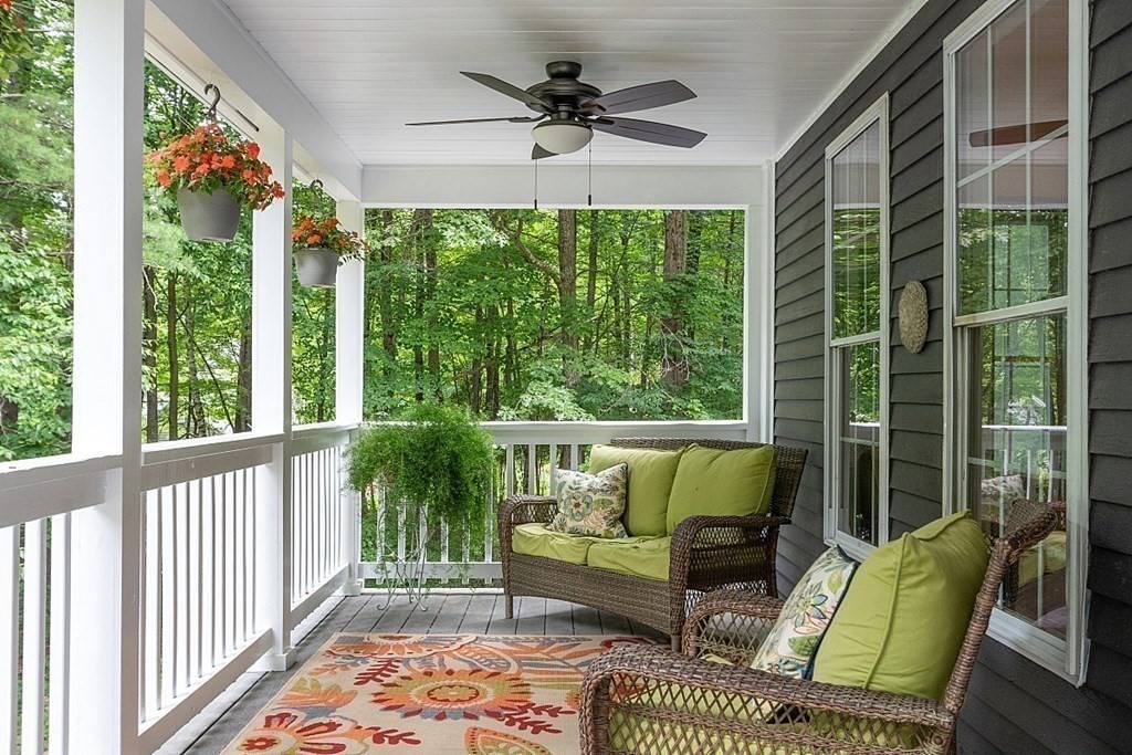 102 B Lunenburg Road Townsend, MA 01474 - Photo 35 of 41 a balcony with furniture and a potted plant
